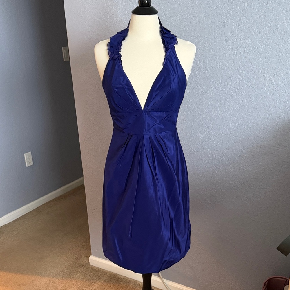 Kay Unger Blue Halter Dress